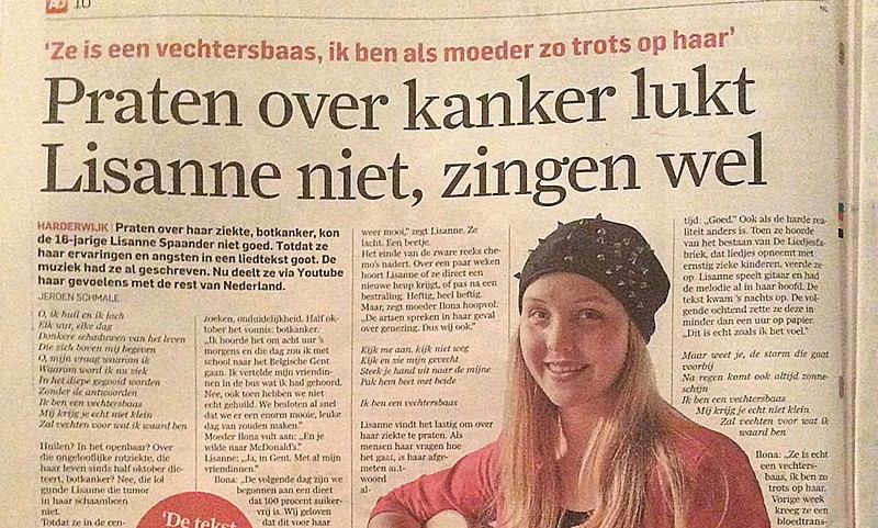 Interview Lisanne in het AD